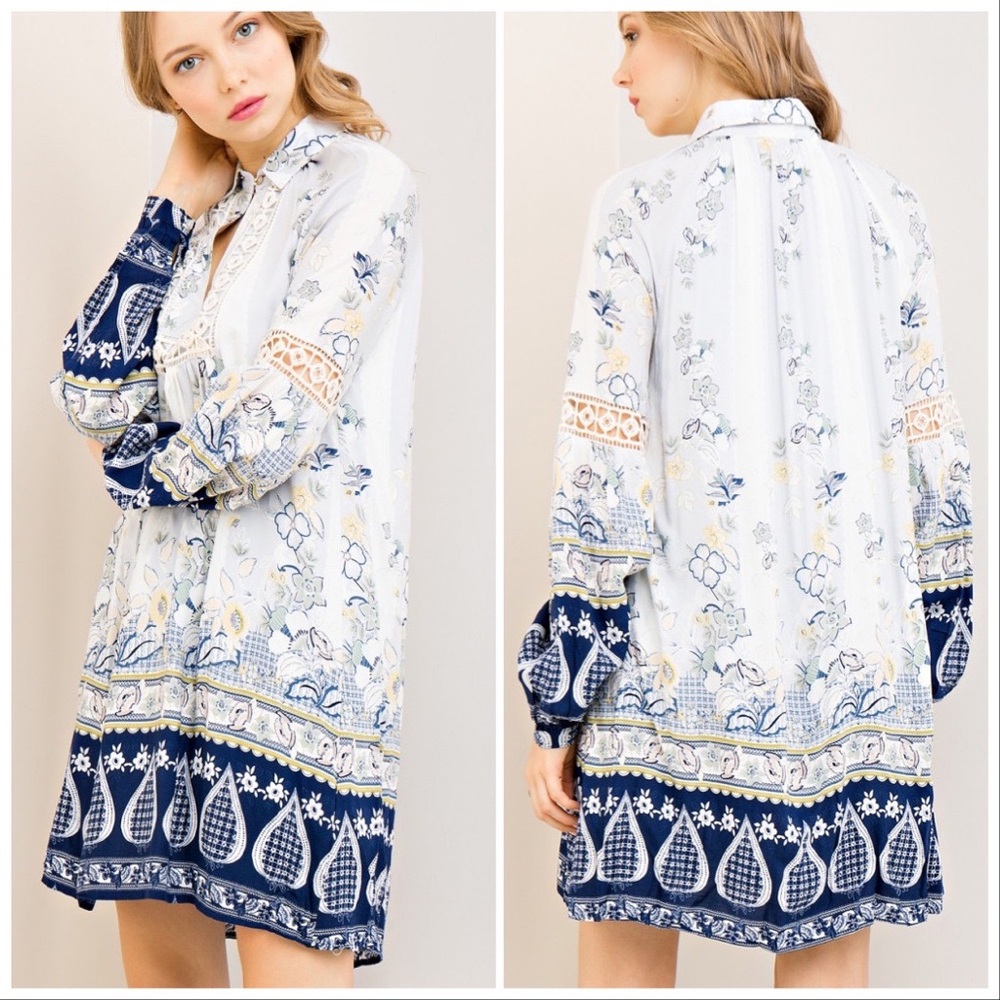 Entro Kayleigh Multi Print Tunic Dress - Picture 4 of 8